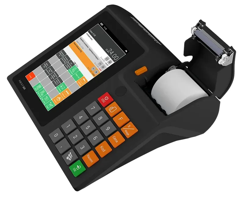 Kasa fiskalna NEXT PRO ONLINE BUS GSM24 – widok z góry pod kątem