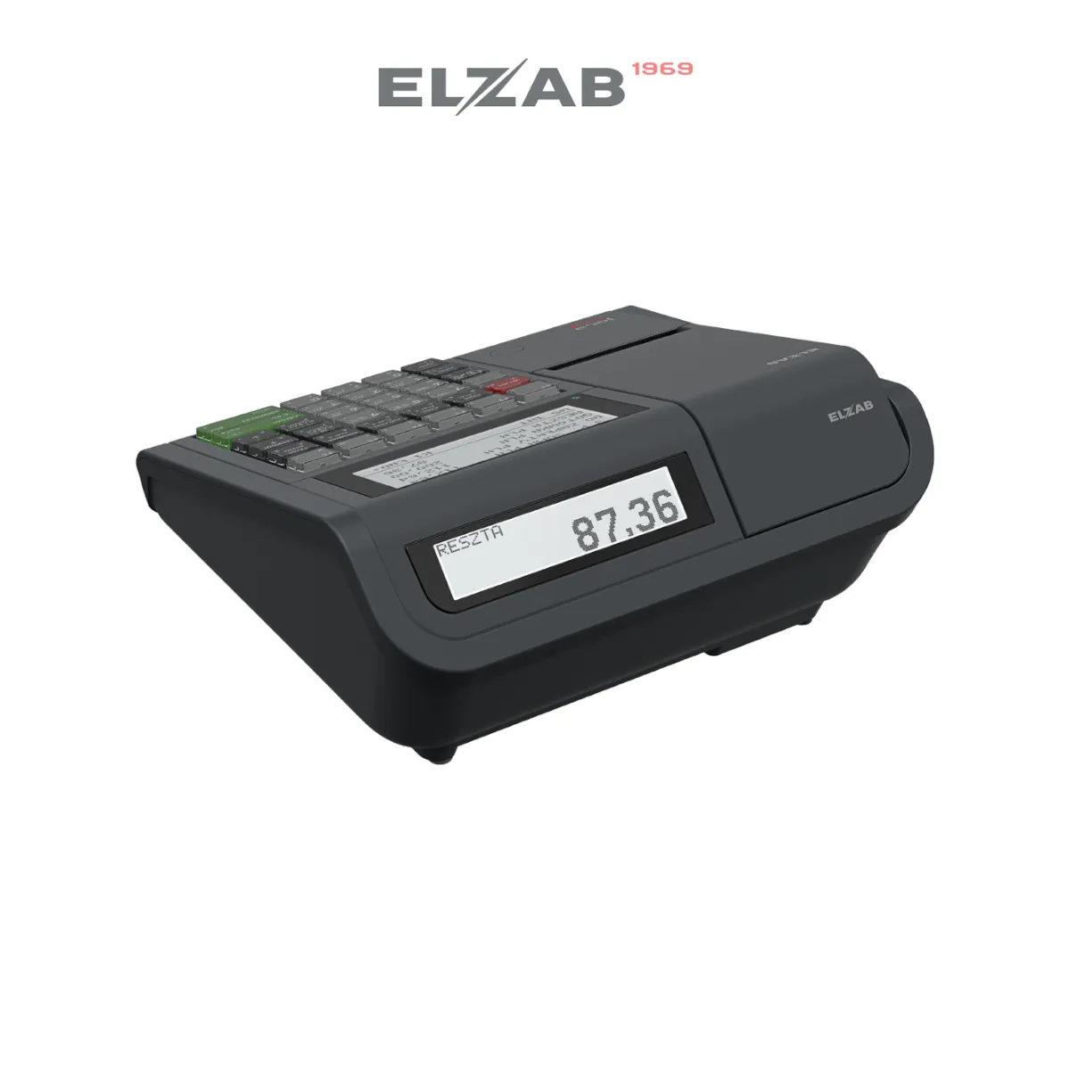 Kasa fiskalna ELZAB Jota - widok z przodu pod kątem