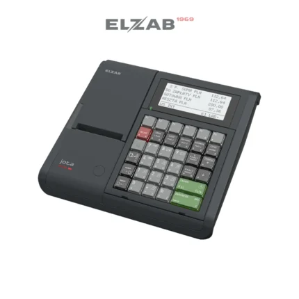 Kasa fiskalna ELZAB Jota - widok z boku pod kątem
