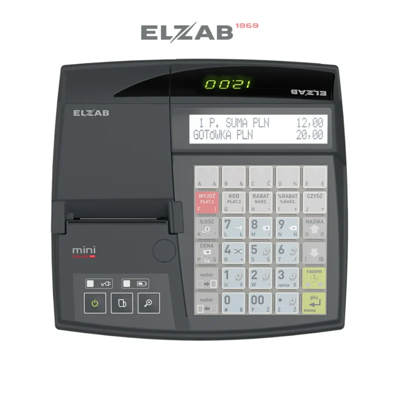 Kasa fiskalna ELZAB MINI - widok z góry