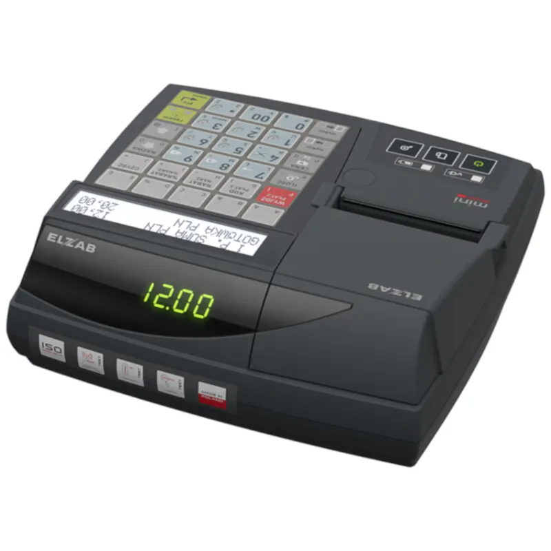 Kasa fiskalna ELZAB MINI LAN/BT/GPRS – widok z góry pod kątem od przodu
