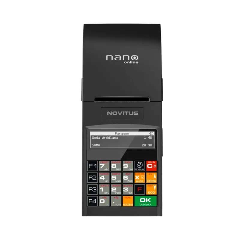 Kasa fiskalna Novitus NANO ONLINE – widok z góry