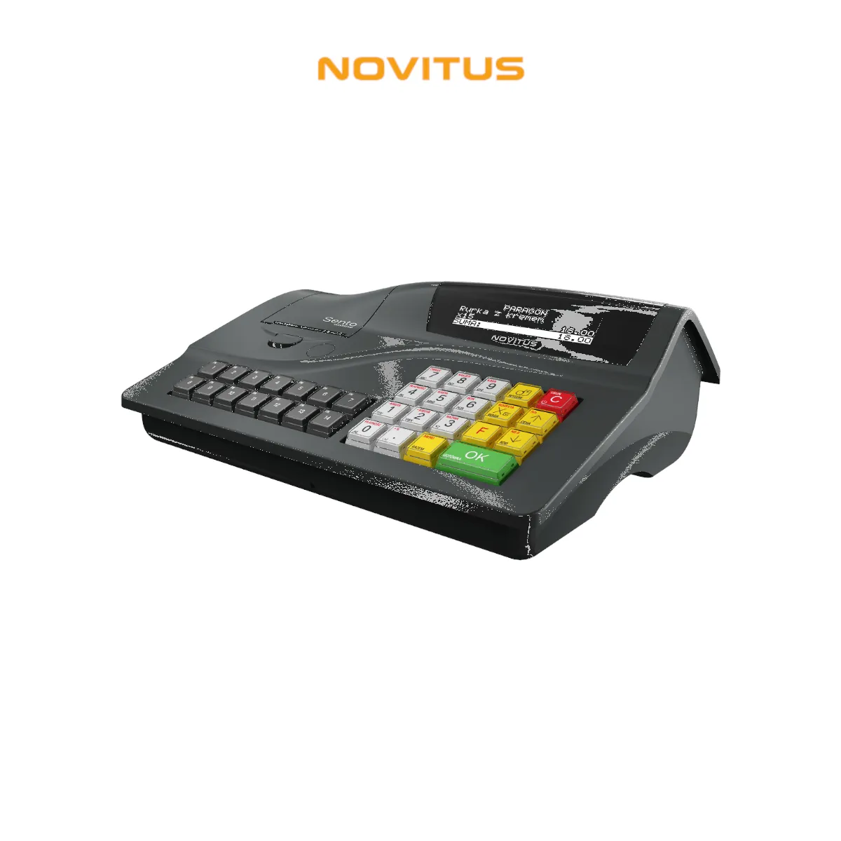 Kasa fiskalna NOVITUS SENTO ONLINE GSM - widok z boku pod kątem