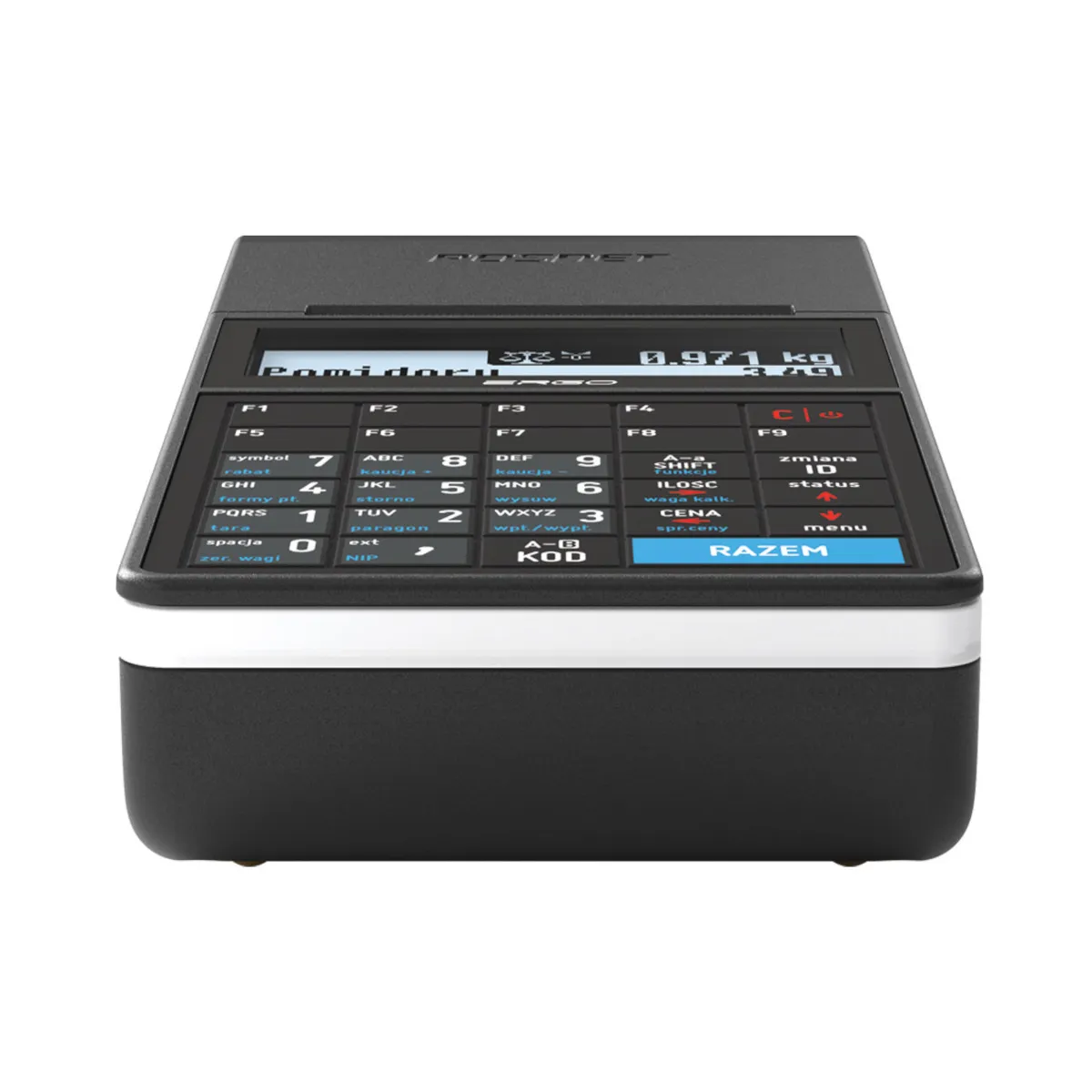 Kasa fiskalna POSNET ERGO ONLINE - widok z góry pod kątem