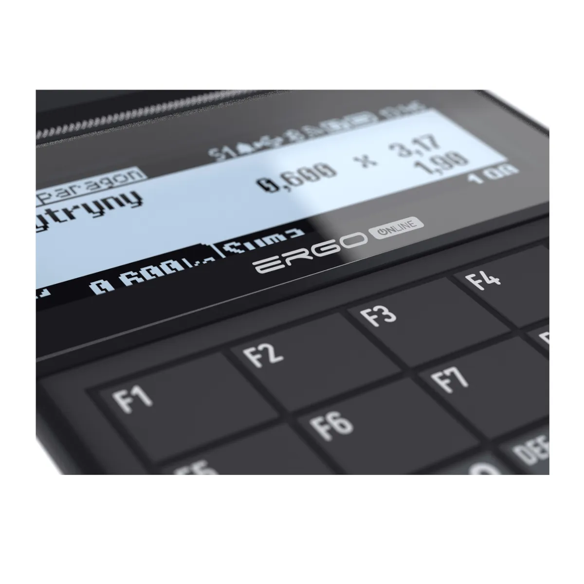 Kasa fiskalna POSNET ERGO ONLINE - widok z góry pod kątem