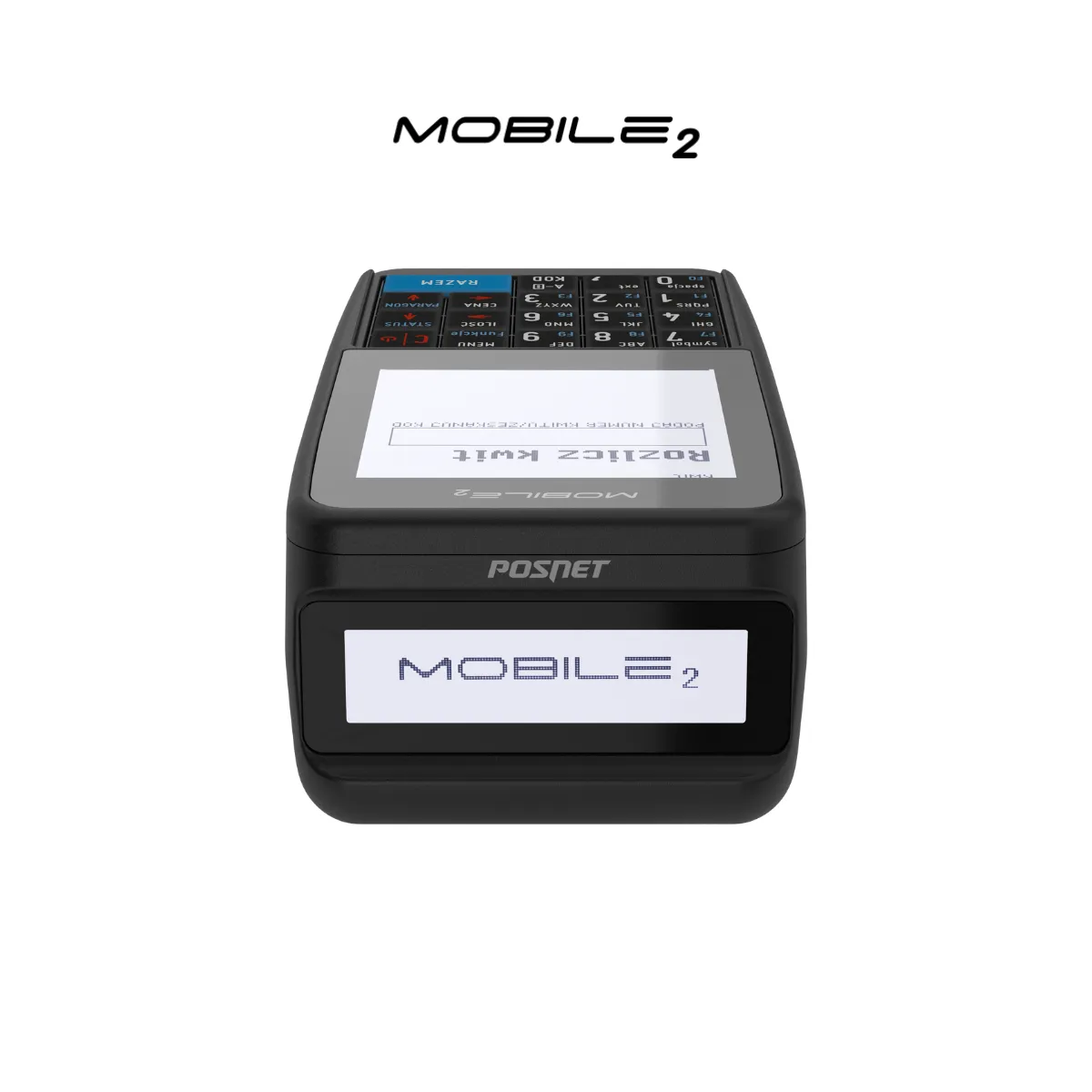 Kasa fiskalna POSNET MOBIEL2 ONLINE - widok od strony klienta