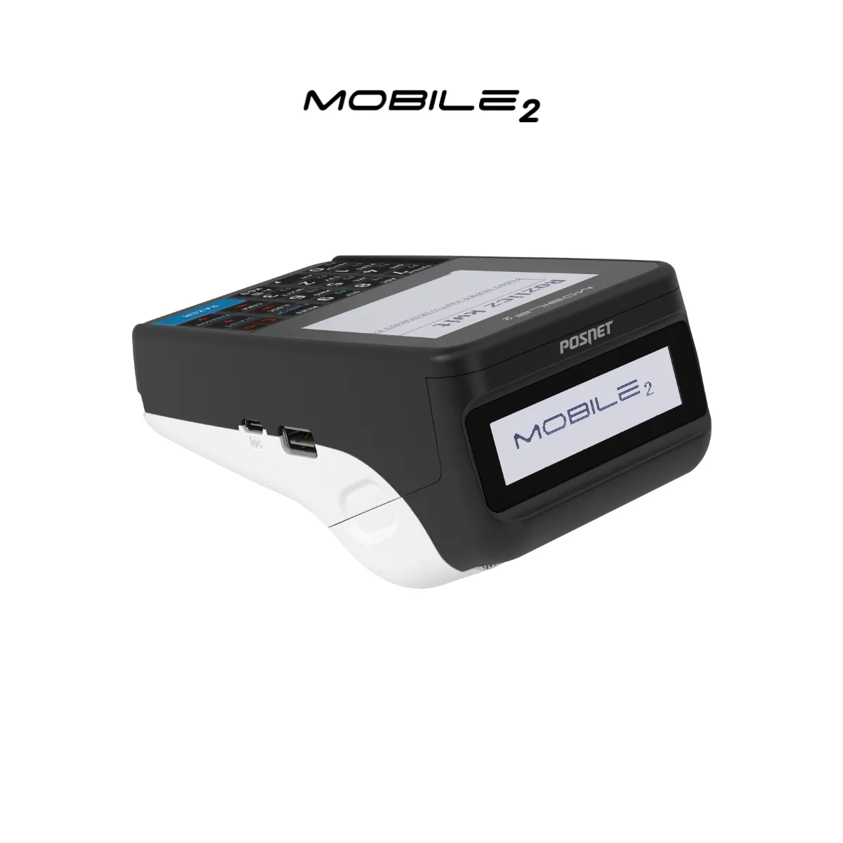 Kasa fiskalna POSNET MOBIEL2 ONLINE - widok od strony klienta pod kątem