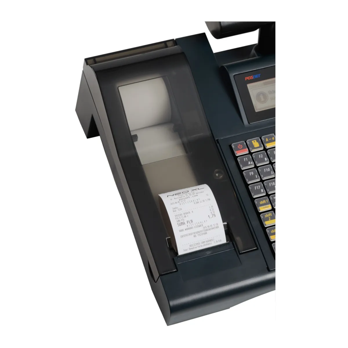Kasa fiskalna POSNET NEO ONLINE - widok z przodu pod kątem