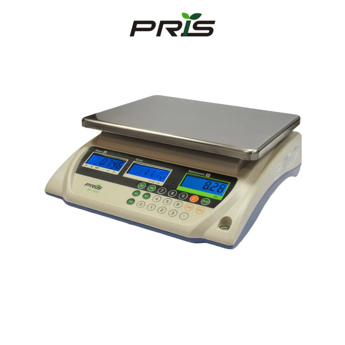 Waga kalkulacyjna PRIS EP-210S RS - widok z przodu pod kątem
