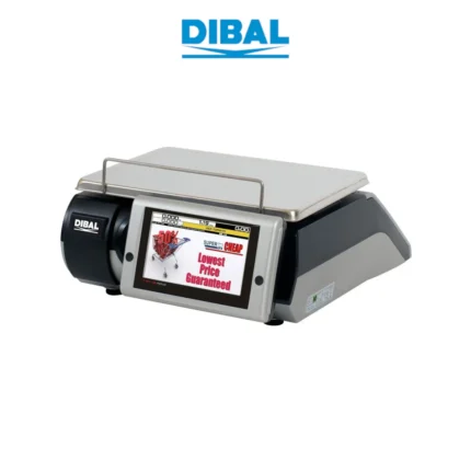 Waga etykietująca DIBAL D-955S - widok z tyłu pod kątem