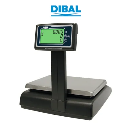 Waga kalkulacyjna DIBAL G-325 - widok z tyłu pod kątem z zamontowanym wysięgnikiem