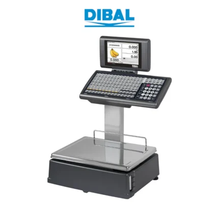 Waga etykietująca DIBAL S-545DB - widok z przodu pod kątem