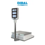 Waga kalkulacyjna DIBAL SPC-T - widok z tyłu pod kątem z zamontowanym wysięgnikiem