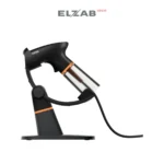 Czytnik kodów kreskowych ELZAB SUNMI 2D - widok z boku wraz z podstawką