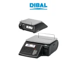 Waga etykietująca DIBAL D545S A - widok z przodu oraz z tyłu pod kątem