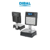 Waga etykietująca DIBAL D-545SS - widok z przodu oraz z tyłu pod kątem