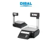 Waga etykietująca DIBAL D-545T A - widok z przodu oraz z tyłu pod kątem