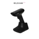 Czytnik kodów kreskowych ELZAB BS80 2D - widok z boku pod kątem wraz z podstawką