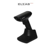 Czytnik kodów kreskowych ELZAB BS80 2D - widok z boku pod kątem wraz z podstawką