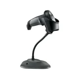 Czytnik kodów kreskowych ZEBRA LI2208 PRZEWODOWY - widok z boku pod kątem z podstawką